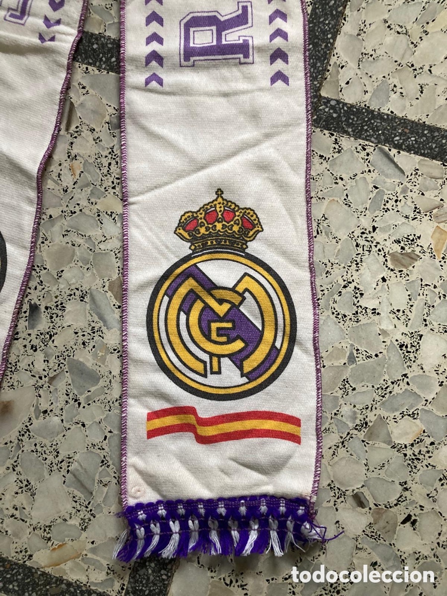 Coleccionismo: Antigua bufanda del Real Madrid - Foto 2