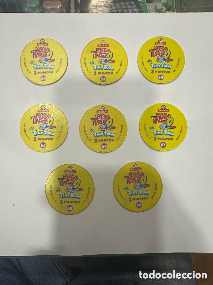 Coleccionismo: Lote 8 Tazos MegaTazo Tiny Toon - Foto 2