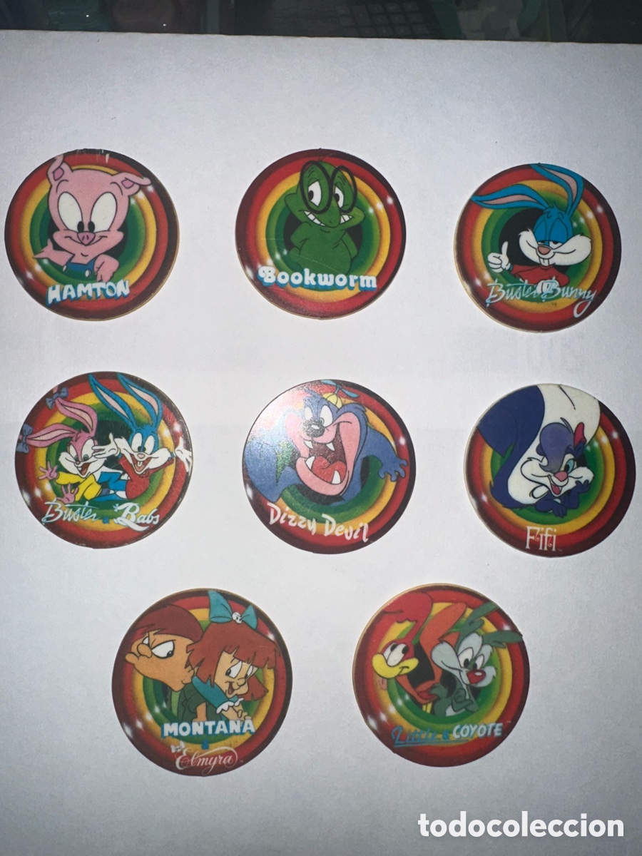 Coleccionismo: Lote 8 Tazos MegaTazo Tiny Toon - Foto 1