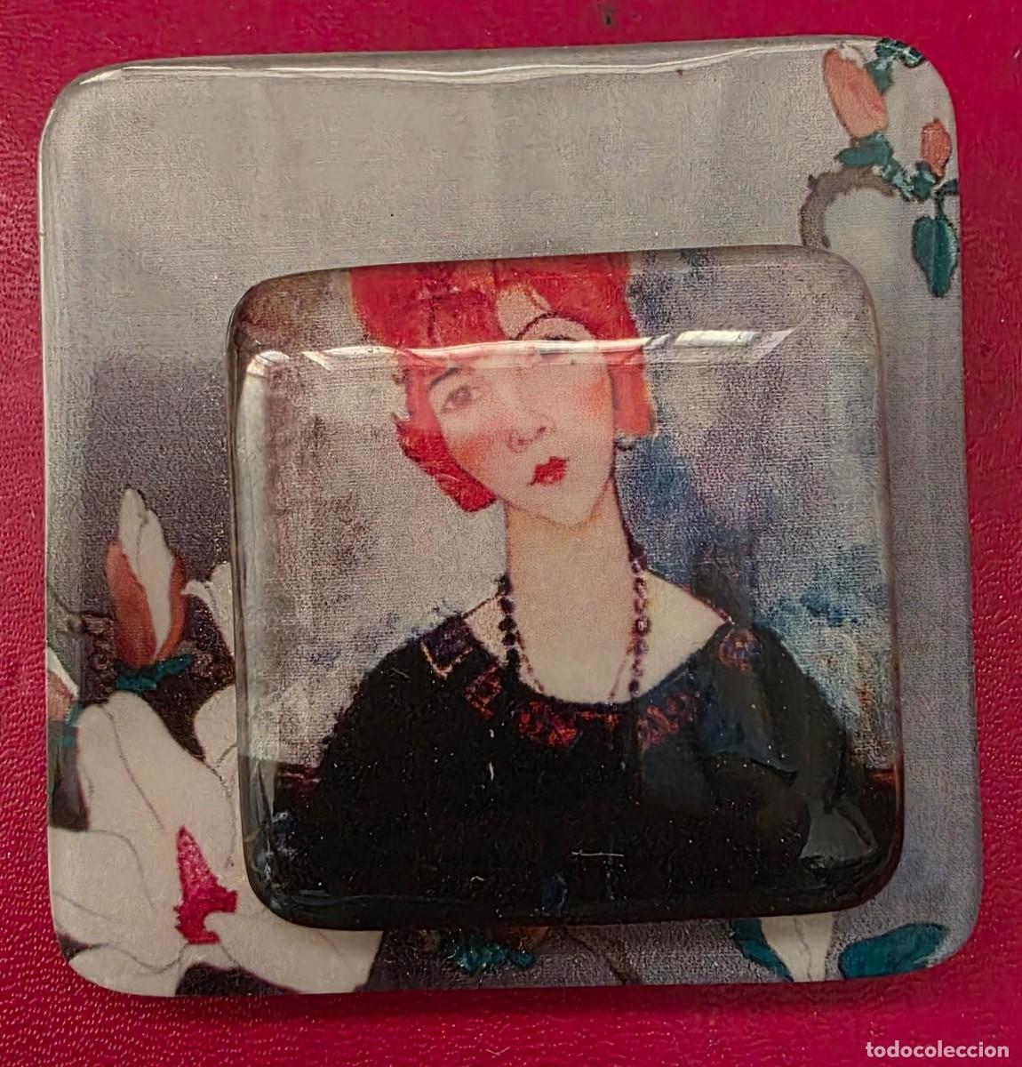 Collectionnisme: Broche Vintage Art&iacute;stico con Retrato &ndash; 6 cm
