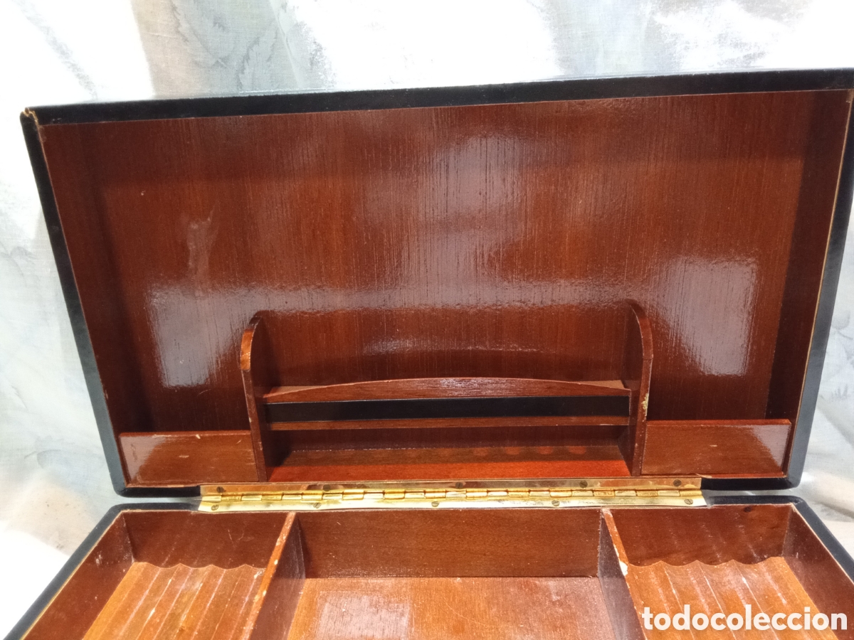 Coleccionismo: PRECIOSA TABAQUERA EN PIEL - Foto 4