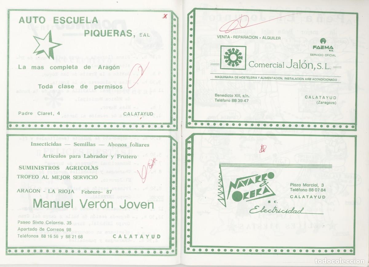 Coleccionismo: Programa fiestas Alarba (Zaragoza). 1988 . - Foto 4