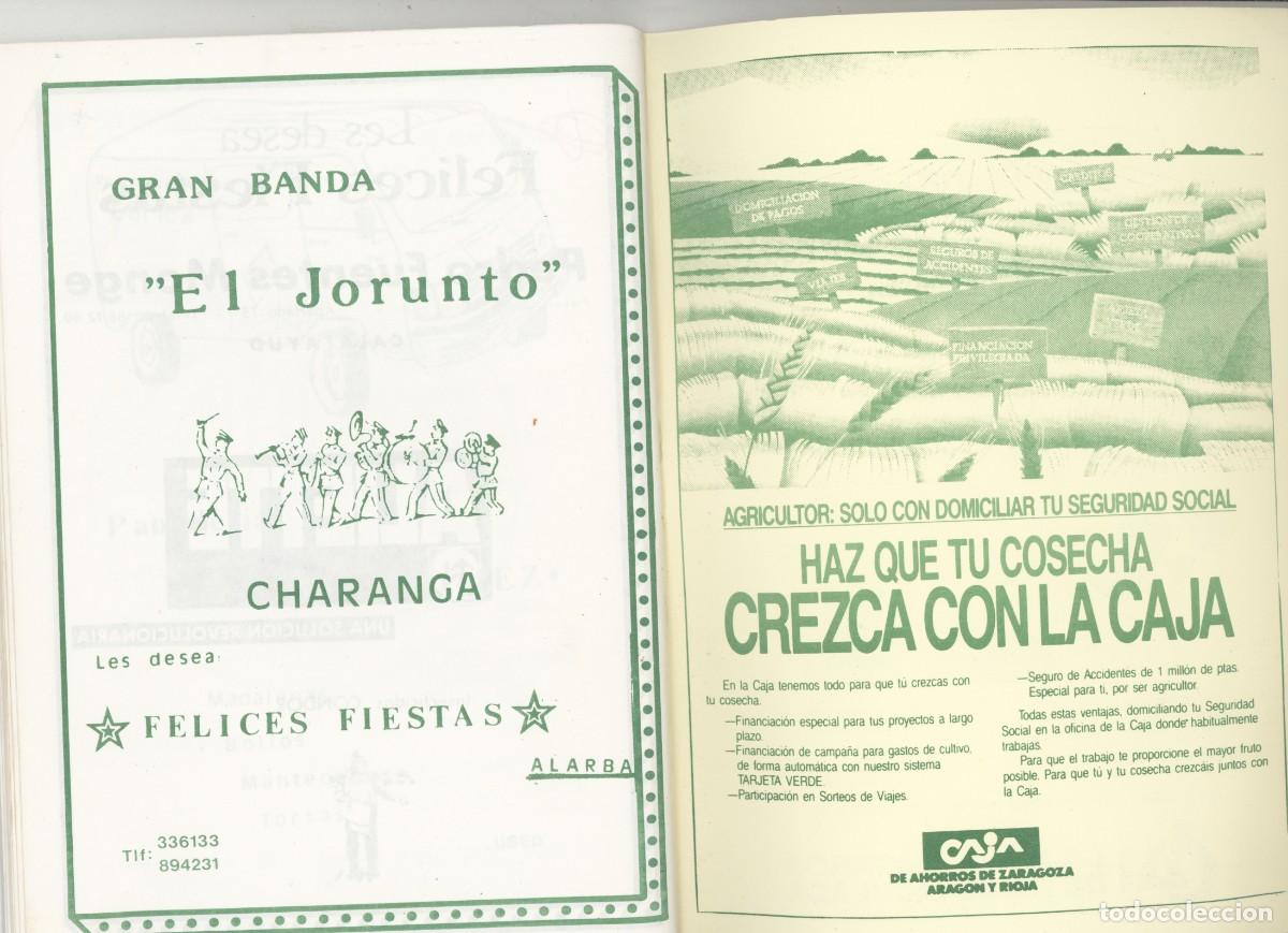 Coleccionismo: Programa fiestas Alarba (Zaragoza). 1988 . - Foto 5