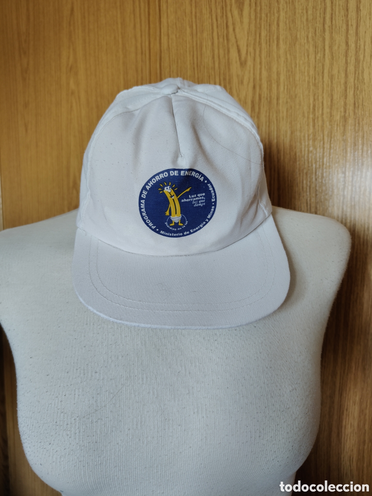 Coleccionismo: Gorra vintage blanca &ldquo;Programa de Ahorro de Energ&iacute;a&rdquo; &ndash; Ministerio de Energ&iacute;a &ndash; Publicidad retro Espa