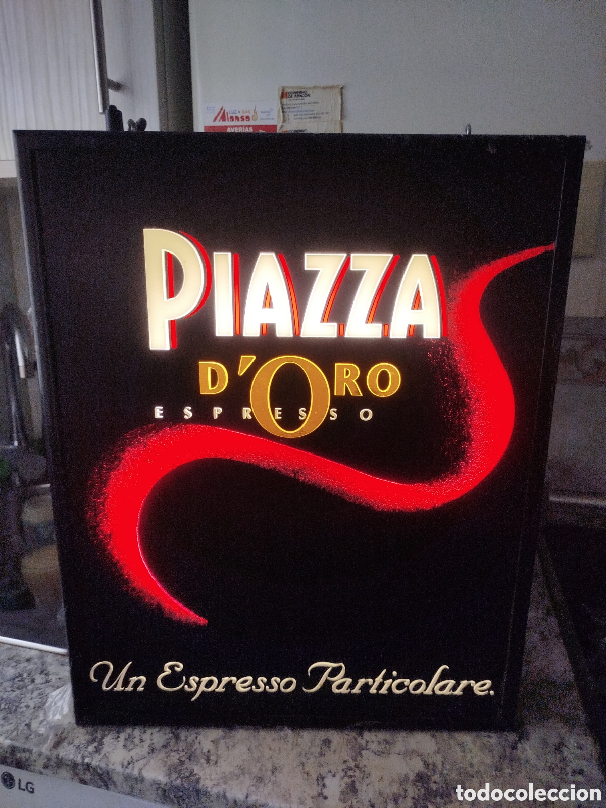 Coleccionismo: Cartel luminario espresso - Foto 3