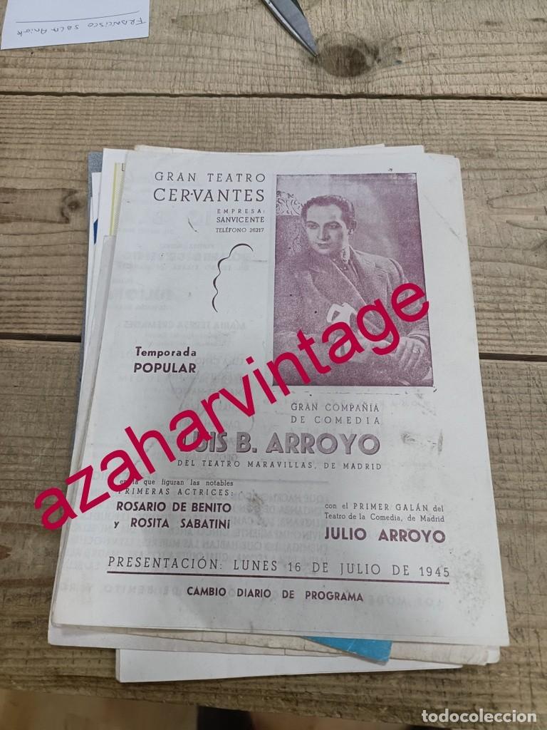 Coleccionismo: Programa teatro cervantes, sevilla, 1945 la jaula de la leona luis B arroyo rosario de Benito