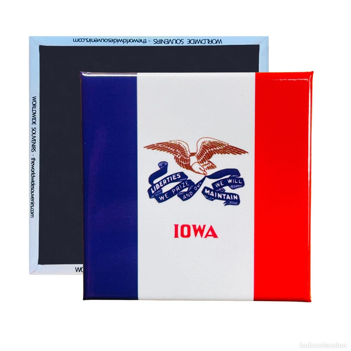Collezionismo: Iman Cuadrado - Bandera Estado IOWA - USA
