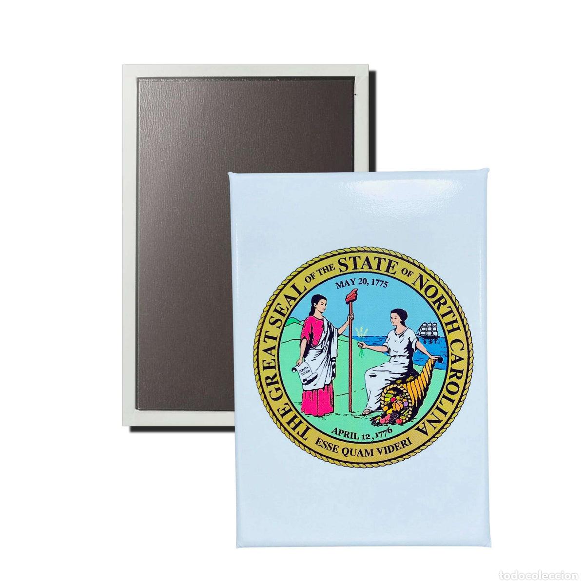 Coleccionismo: Im&aacute;n Vertical - Escudo Estado North Carolina - USA