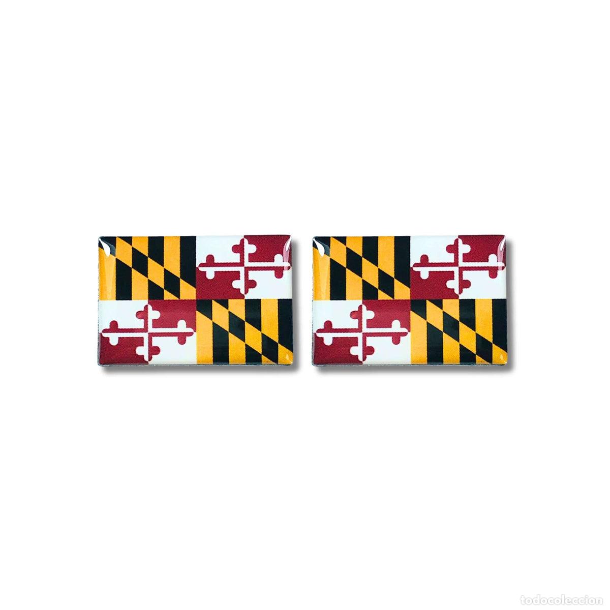 Coleccionismo: Gemelos - Bandera Estado Maryland - USA
