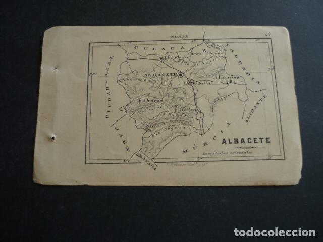 Collectionnisme: ALBACETE MAPA HACIA 1890 8,5 X 13 CM J. REINOSO DIBUJANTE Y GRABADOR