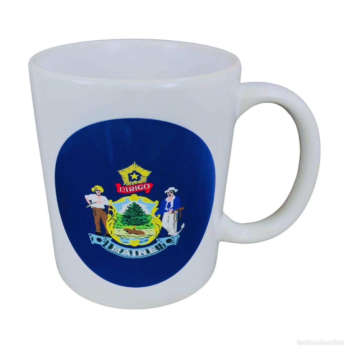 Coleccionismo: Taza - Bandera Estado Maine - USA