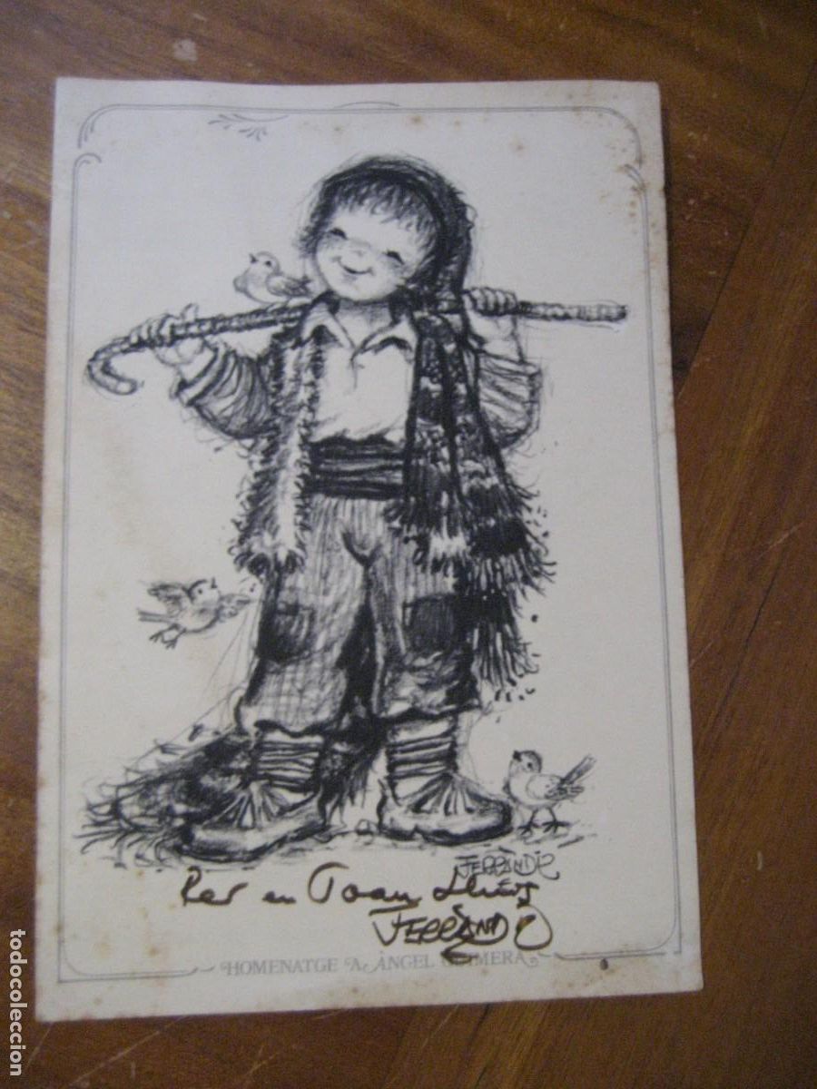 Coleccionismo: Programa homenatge a Angel Guimer&agrave; firmado y dedicado por Ferrandiz . Terra Baixa Lleida 1974