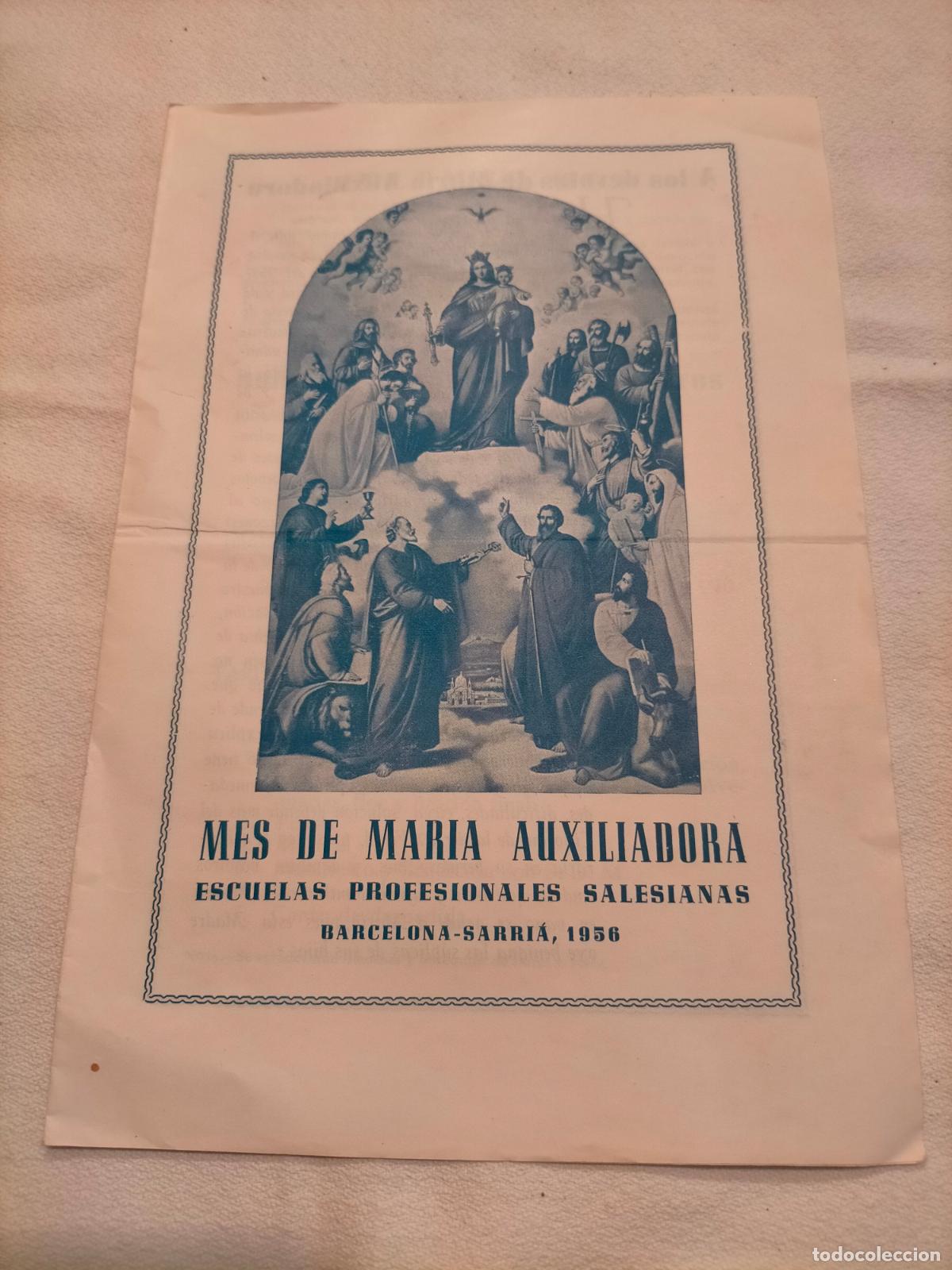 Coleccionismo: Mes de Maria auxiliadora escuelas profesionales salesianas Barcelona Sarri&aacute; 1956 folleto programa