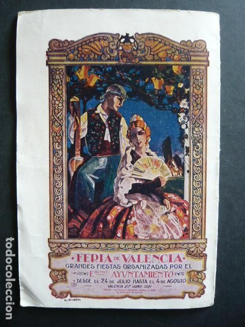 Coleccionismo: VALENCIA GRAN FERIA Y FIESTAS 1921 PROGRAMA - Foto 2