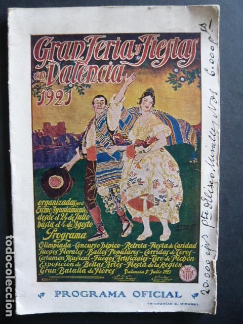 Coleccionismo: VALENCIA GRAN FERIA Y FIESTAS 1921 PROGRAMA - Foto 1