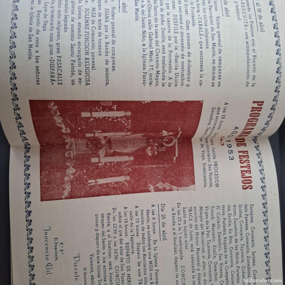 Coleccionismo: Programa Asociaci&oacute;n San Vte Ferrer del mocadoret - 1953 - Foto 2