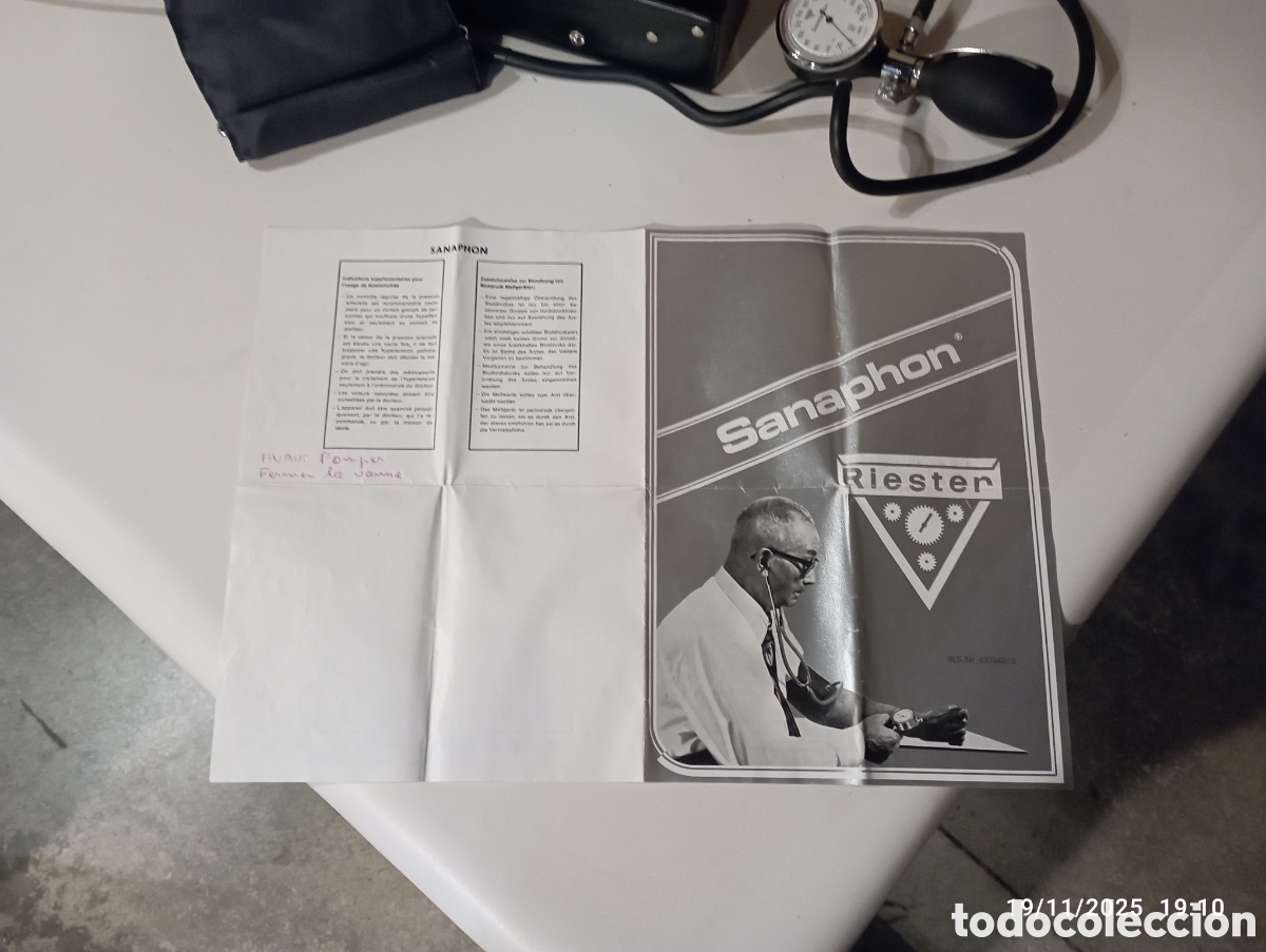 Coleccionismo: Tensi&oacute;metro antiguo completo - Foto 4