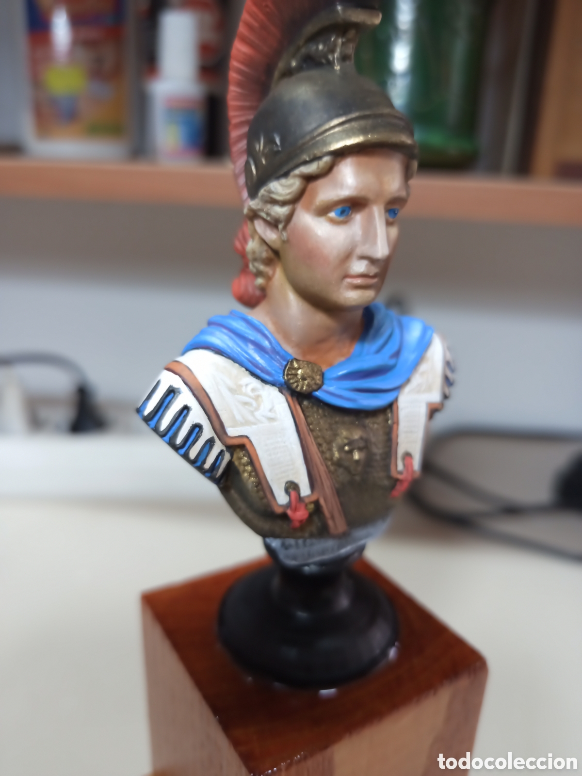 Coleccionismo: Busto de Alejandro magno pintado a mano - Foto 4