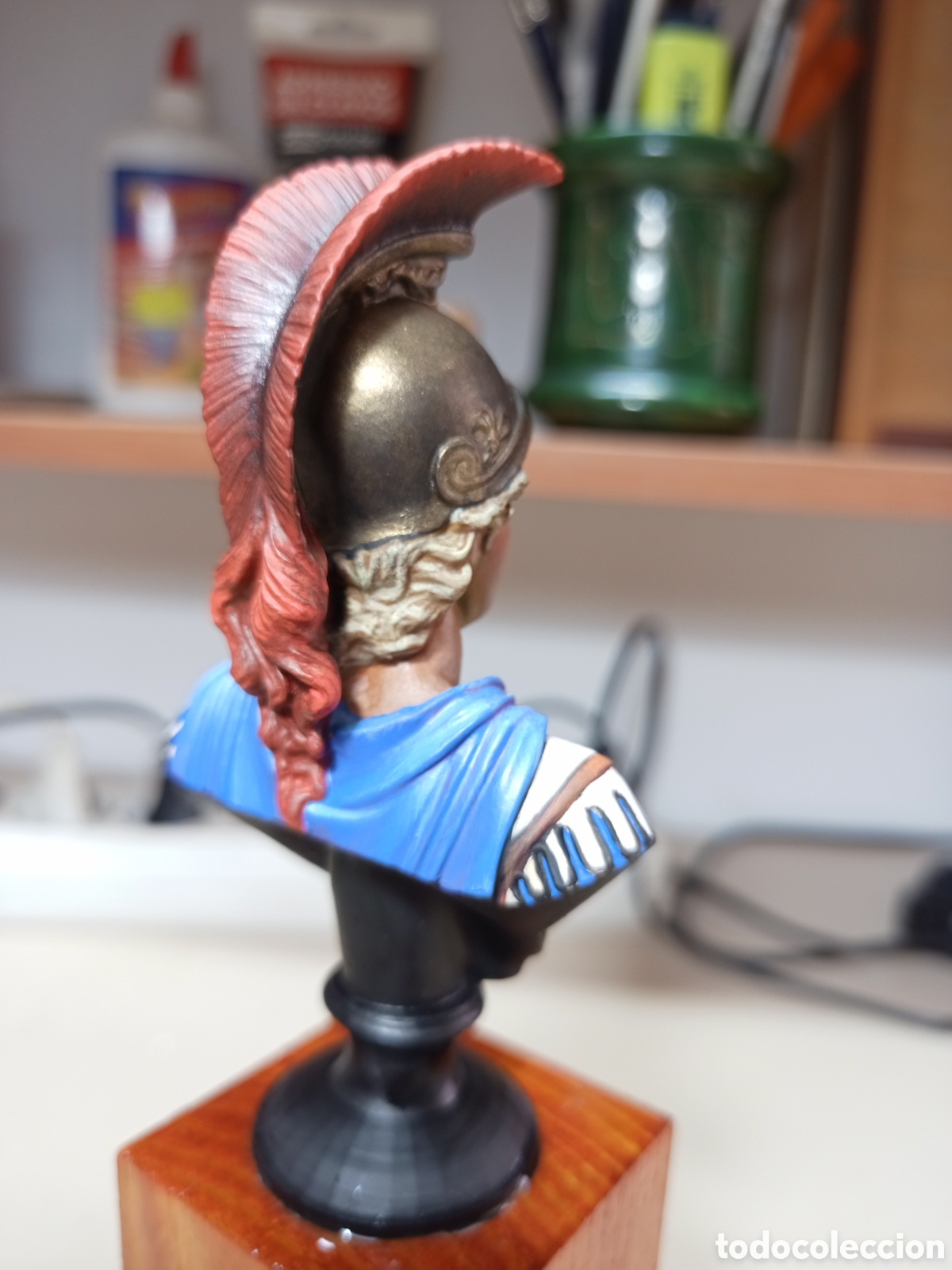 Coleccionismo: Busto de Alejandro magno pintado a mano - Foto 6