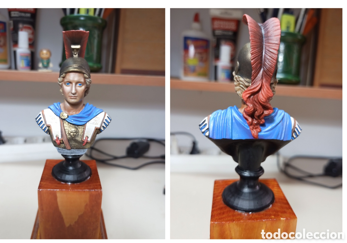 Coleccionismo: Busto de Alejandro magno pintado a mano - Foto 9