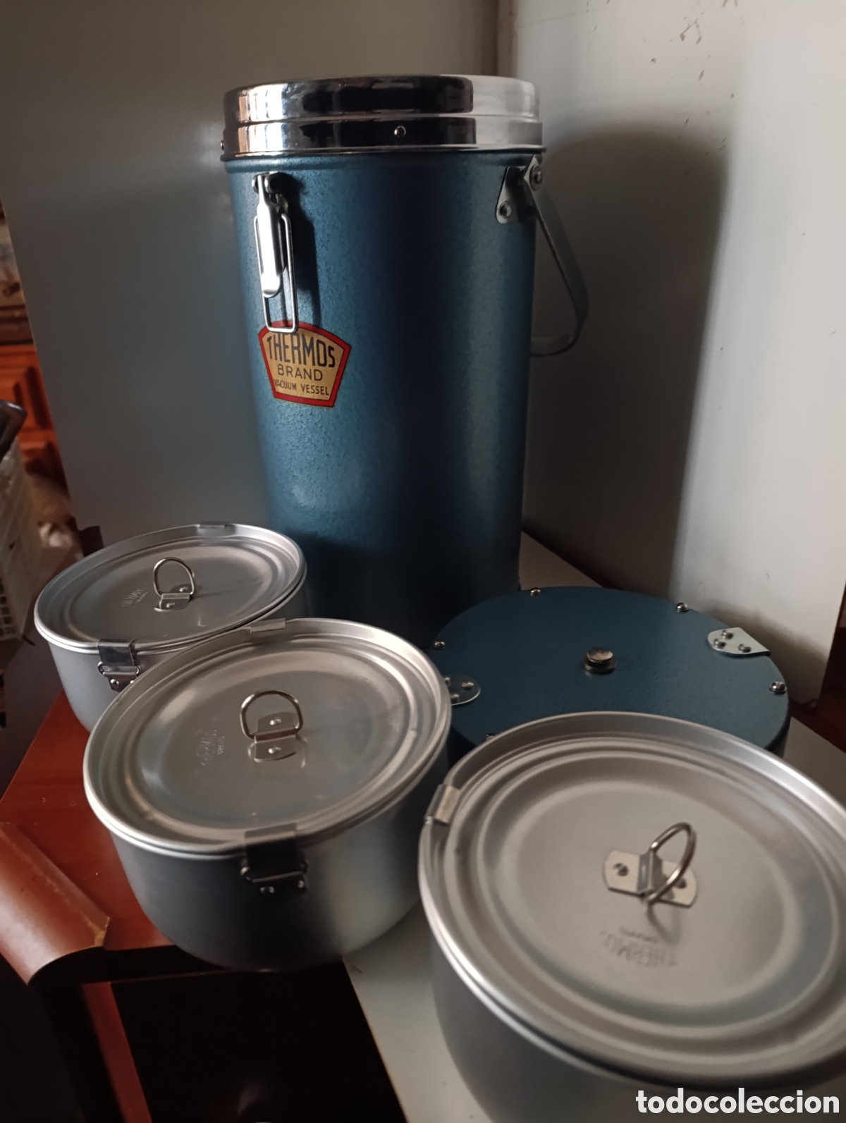 Coleccionismo: cantimplora (o termo) al vac&iacute;o vintage de la marca Thermos - Foto 4