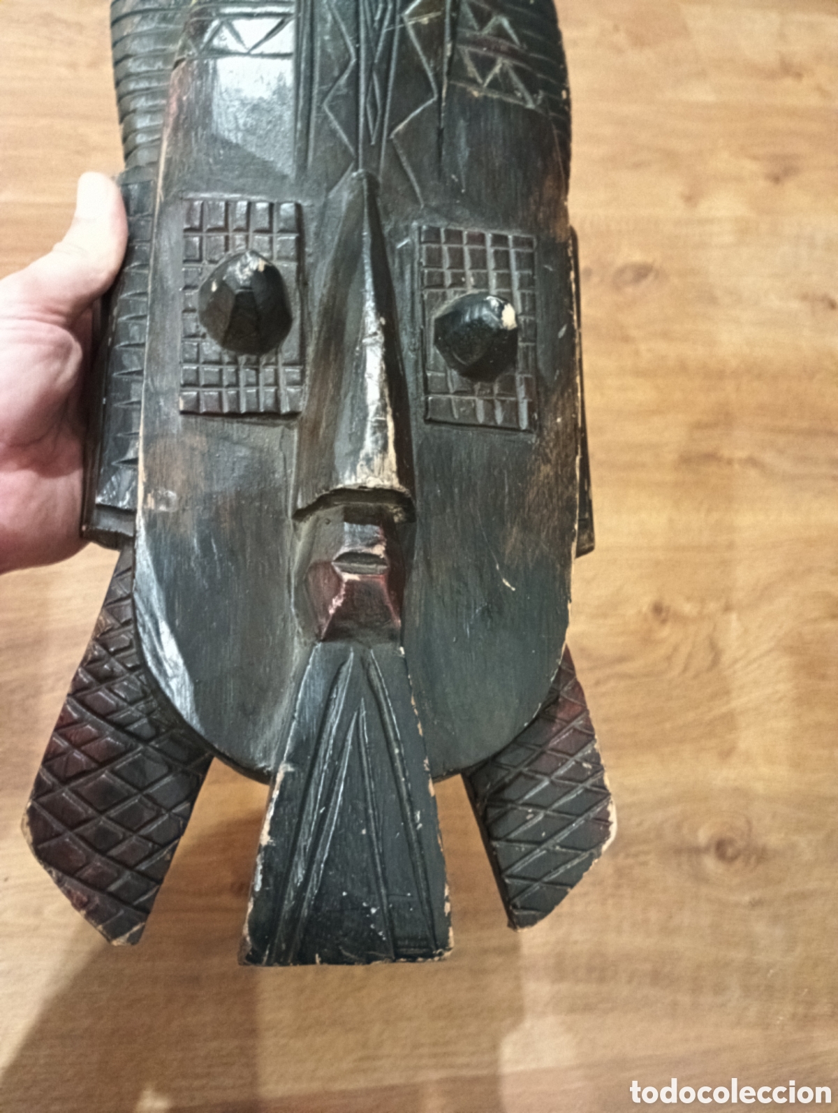 Coleccionismo: M&aacute;scara africana de madera tallada - Foto 2