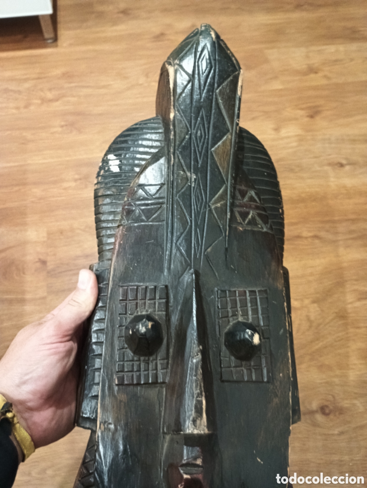 Coleccionismo: M&aacute;scara africana de madera tallada - Foto 3
