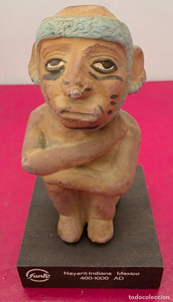 Coleccionismo: Figura Glutabion estilo Nayarit sobre base madera 13 &times; 7 cm