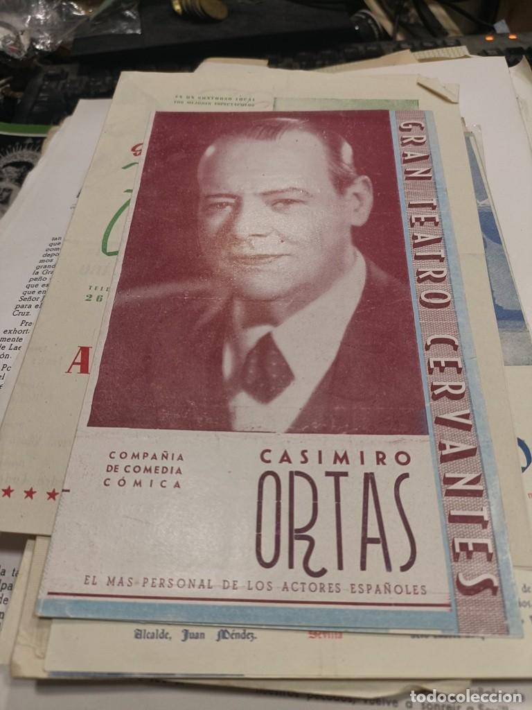 Coleccionismo: GRAN TEATRO CERVANTES, 1944, CASIMIRO ORTAS, QUE HOMBRE TAN SIMPATICO