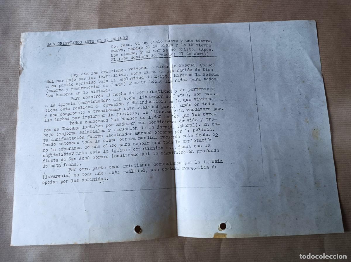 Coleccionismo: DOCUMENTO 1&ordm; DE MAYO CPS CRISTIANOS POR EL SOCIALISMO - &Eacute;POCA TRANSICI&Oacute;N