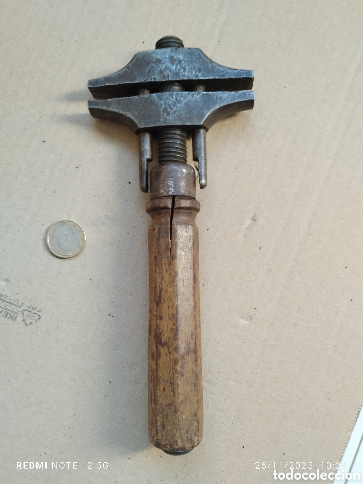 Coleccionismo: Antigua llave de agarre - Foto 2
