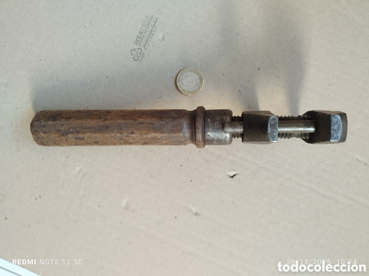 Coleccionismo: Antigua llave de agarre - Foto 3