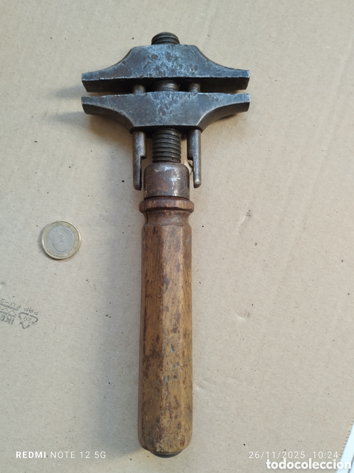 Coleccionismo: Antigua llave de agarre - Foto 1