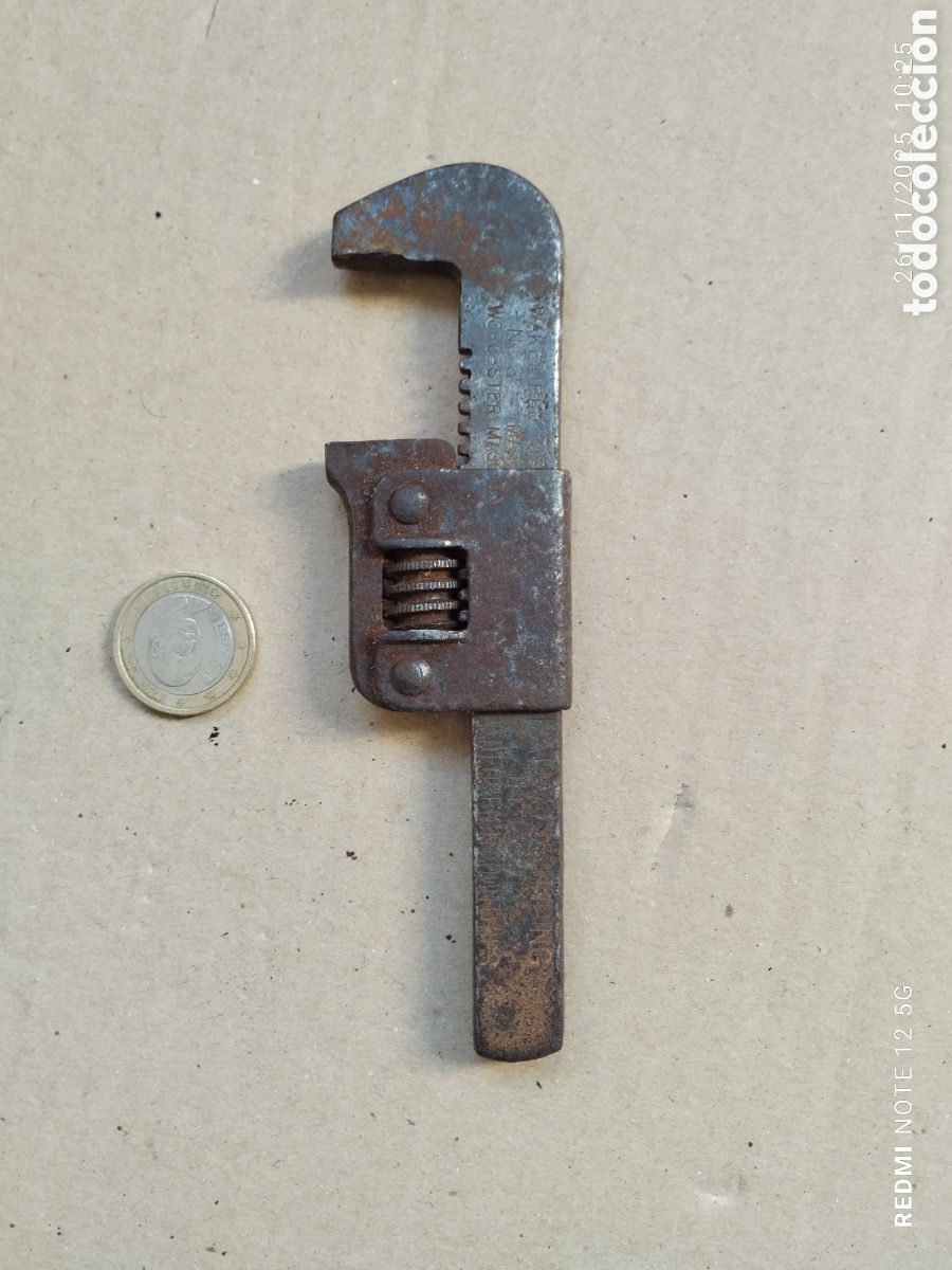 Coleccionismo: Antigua llave inglesa prque&ntilde;a - Foto 2