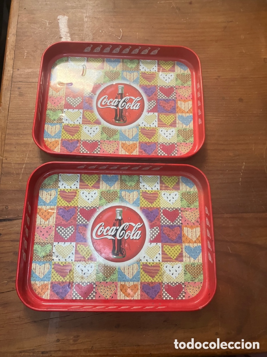 Coleccionismo: Bandejas met&aacute;licas Coca Cola