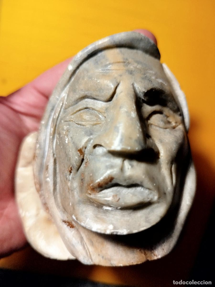 Coleccionismo: Talla en piedra Indio - Foto 1