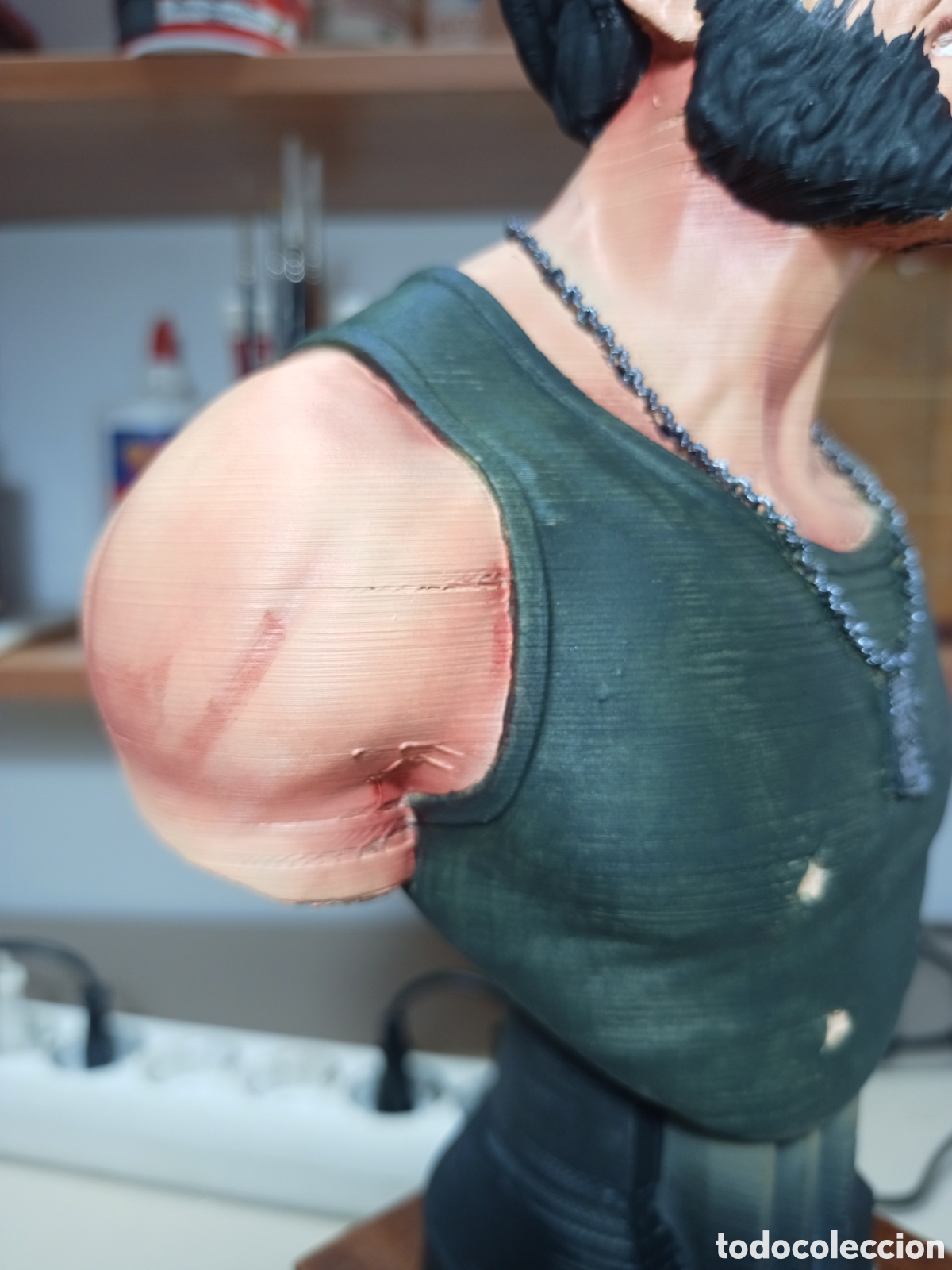 Coleccionismo: Busto de logan lobezno pintado - Foto 5