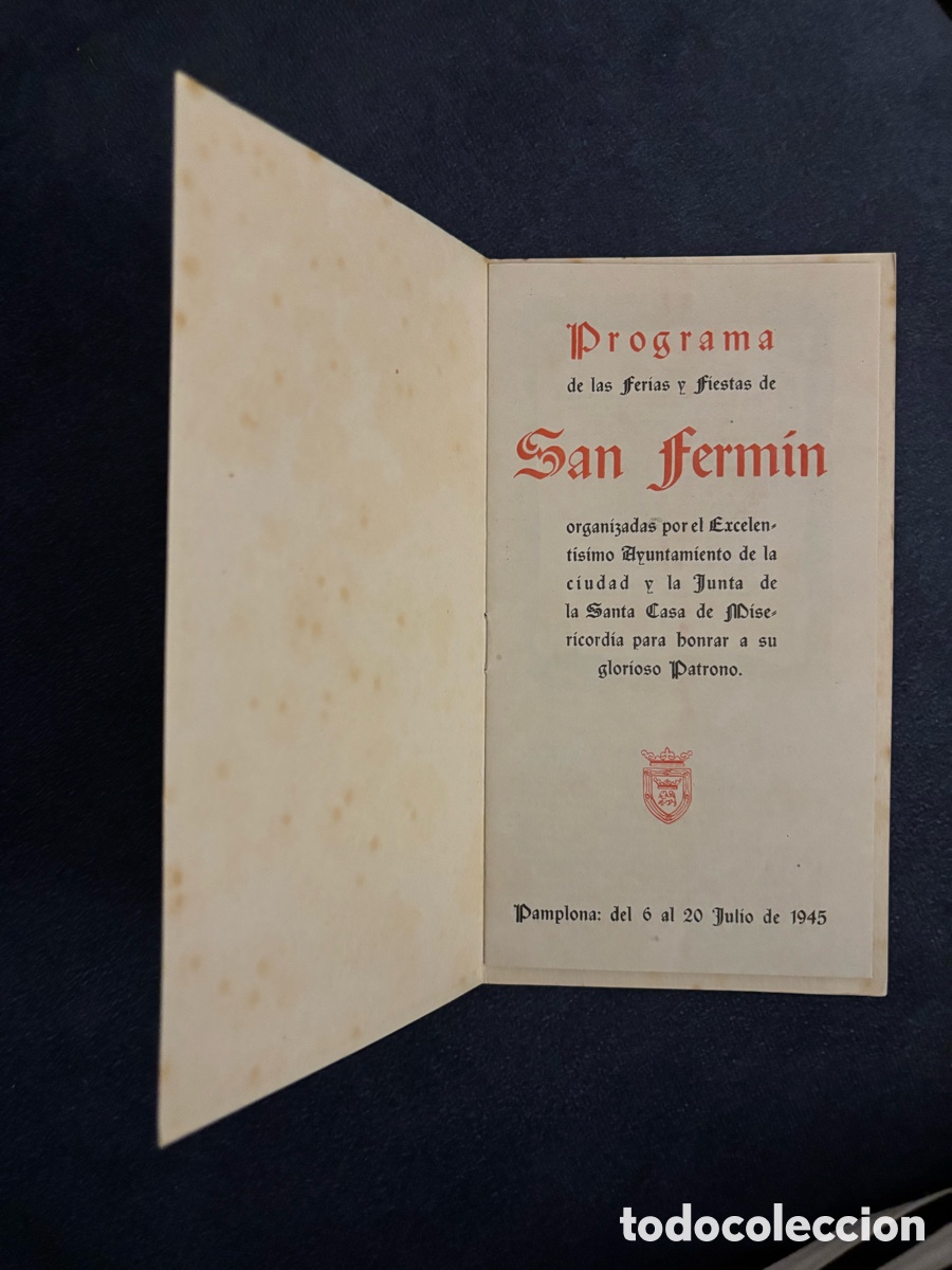 Coleccionismo: Programa San Fermin 1945 - Pamplona - Foto 3