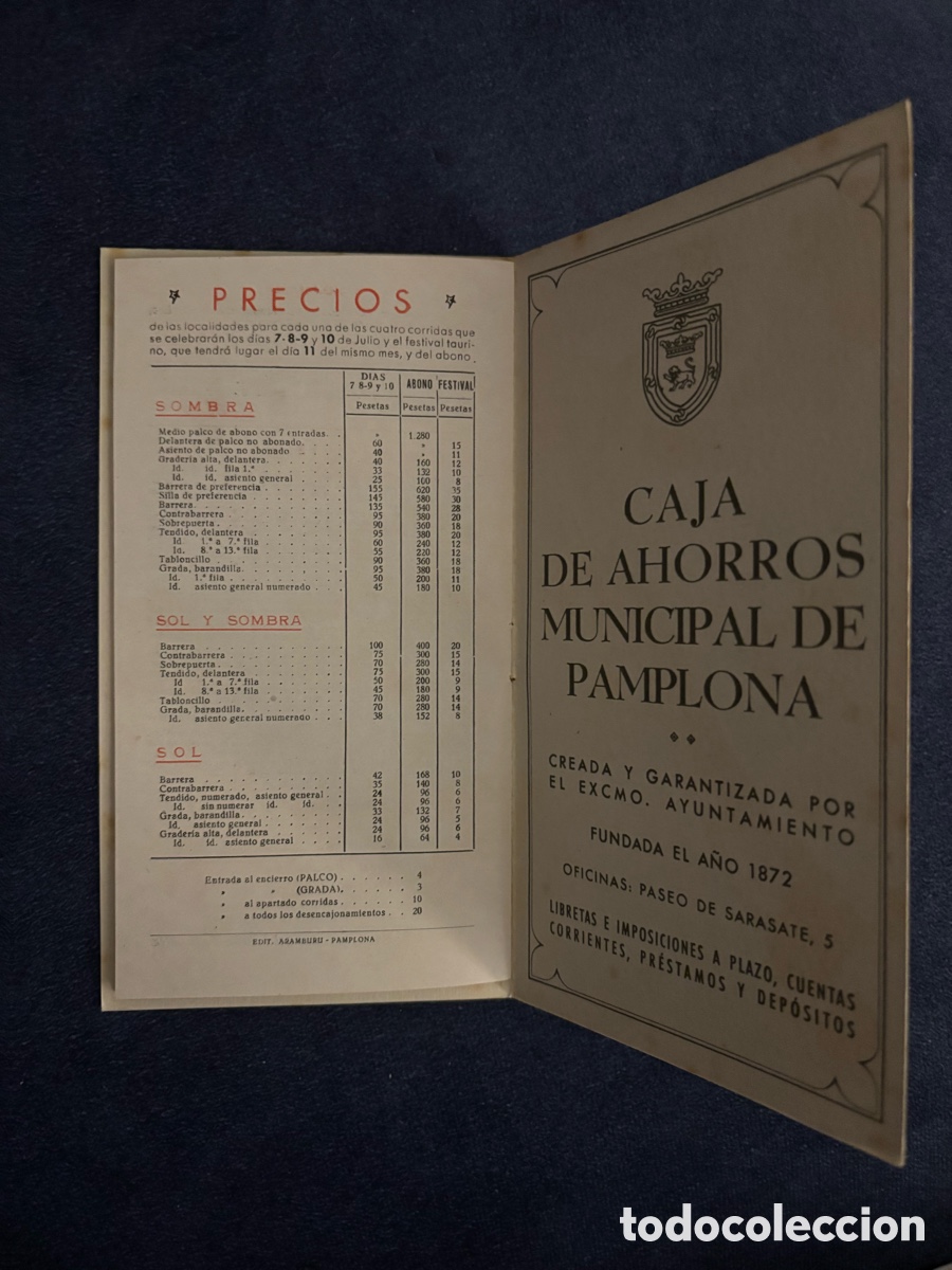 Coleccionismo: Programa San Fermin 1945 - Pamplona - Foto 11