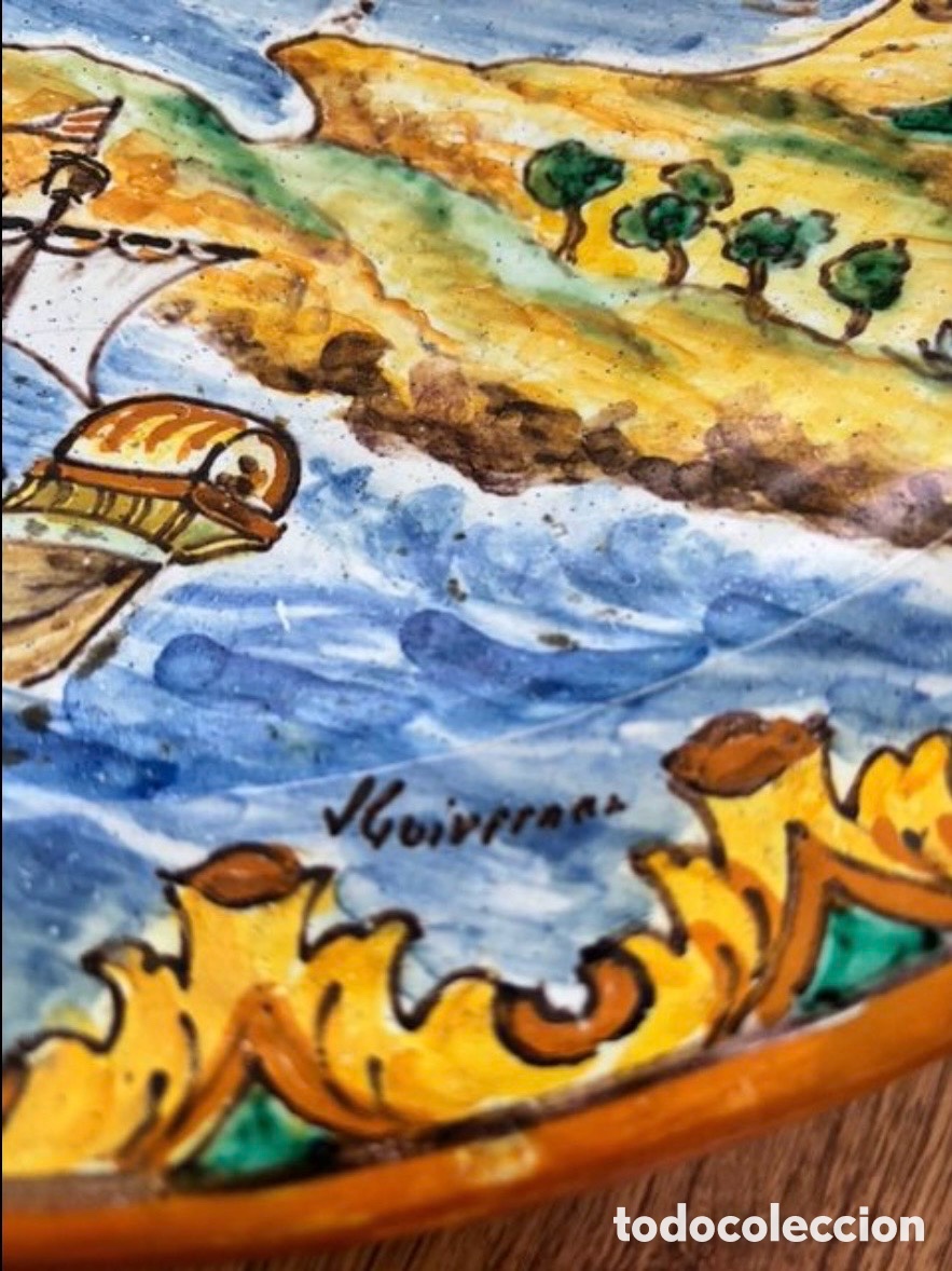 Coleccionismo: Plato decorativo Soller pintado a mano - Foto 2
