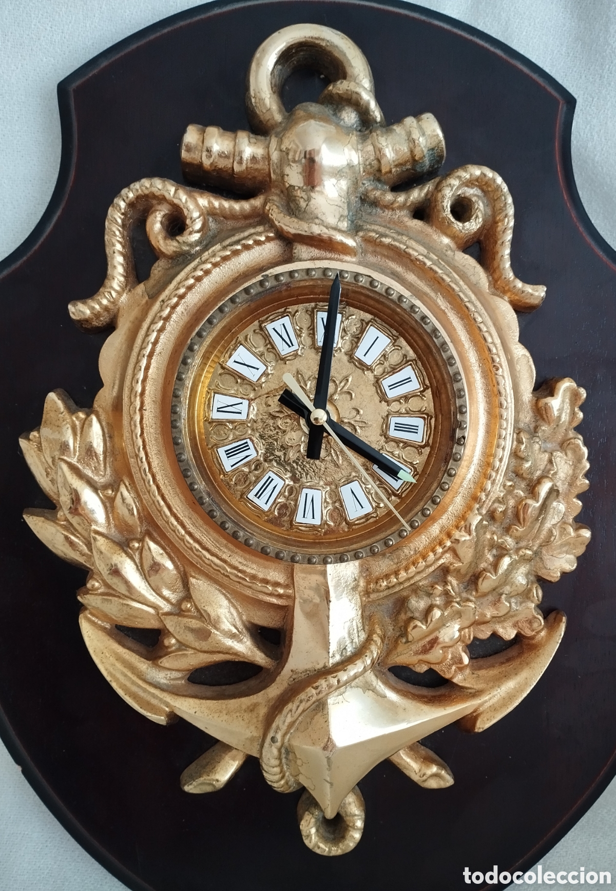 Coleccionismo: Reloj de Pared Bronce Naval - Foto 2