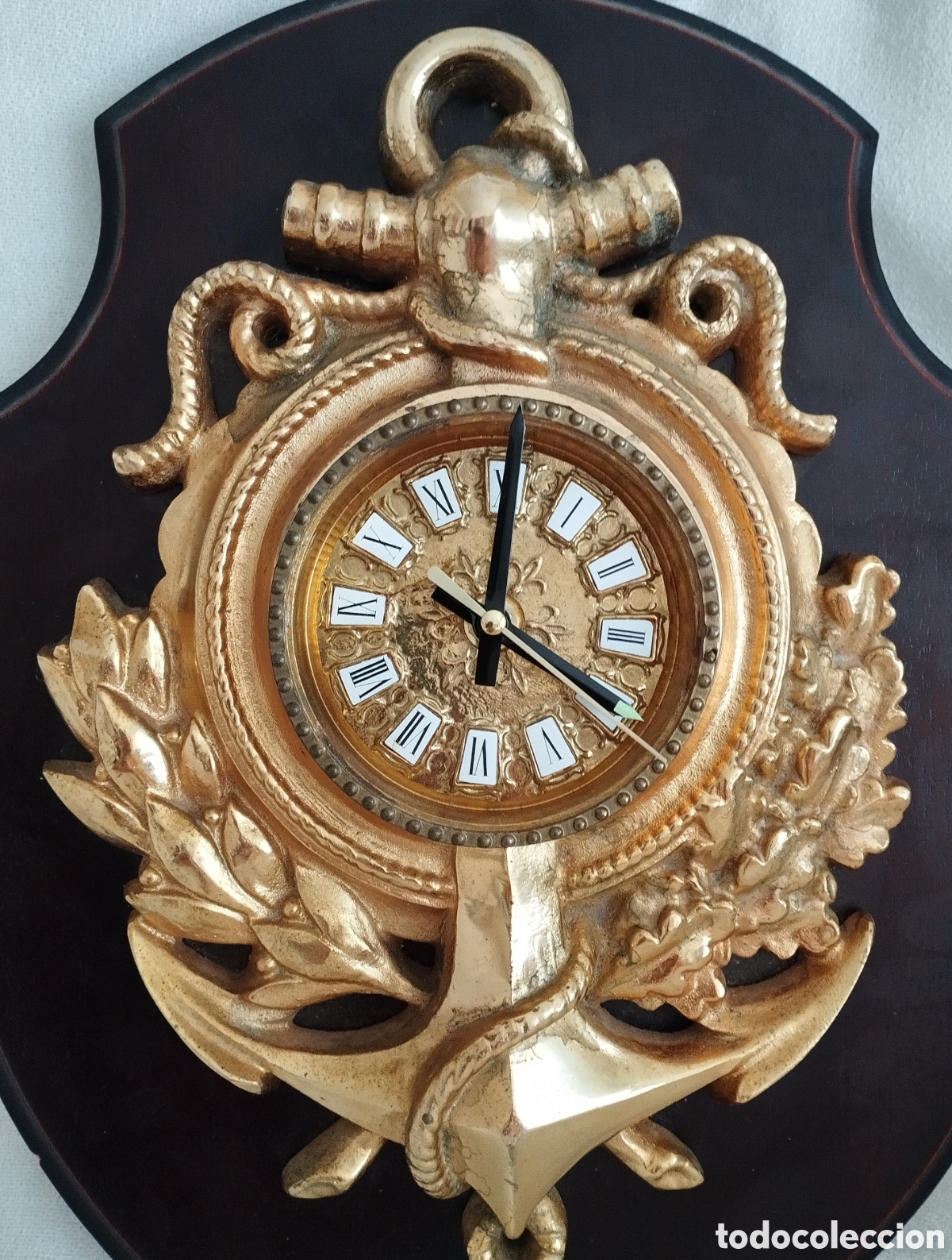 Coleccionismo: Reloj de Pared Bronce Naval - Foto 4
