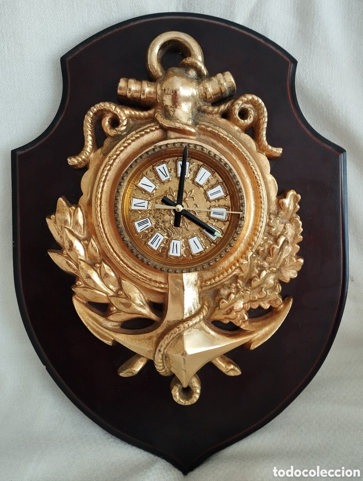 Coleccionismo: Reloj de Pared Bronce Naval - Foto 5