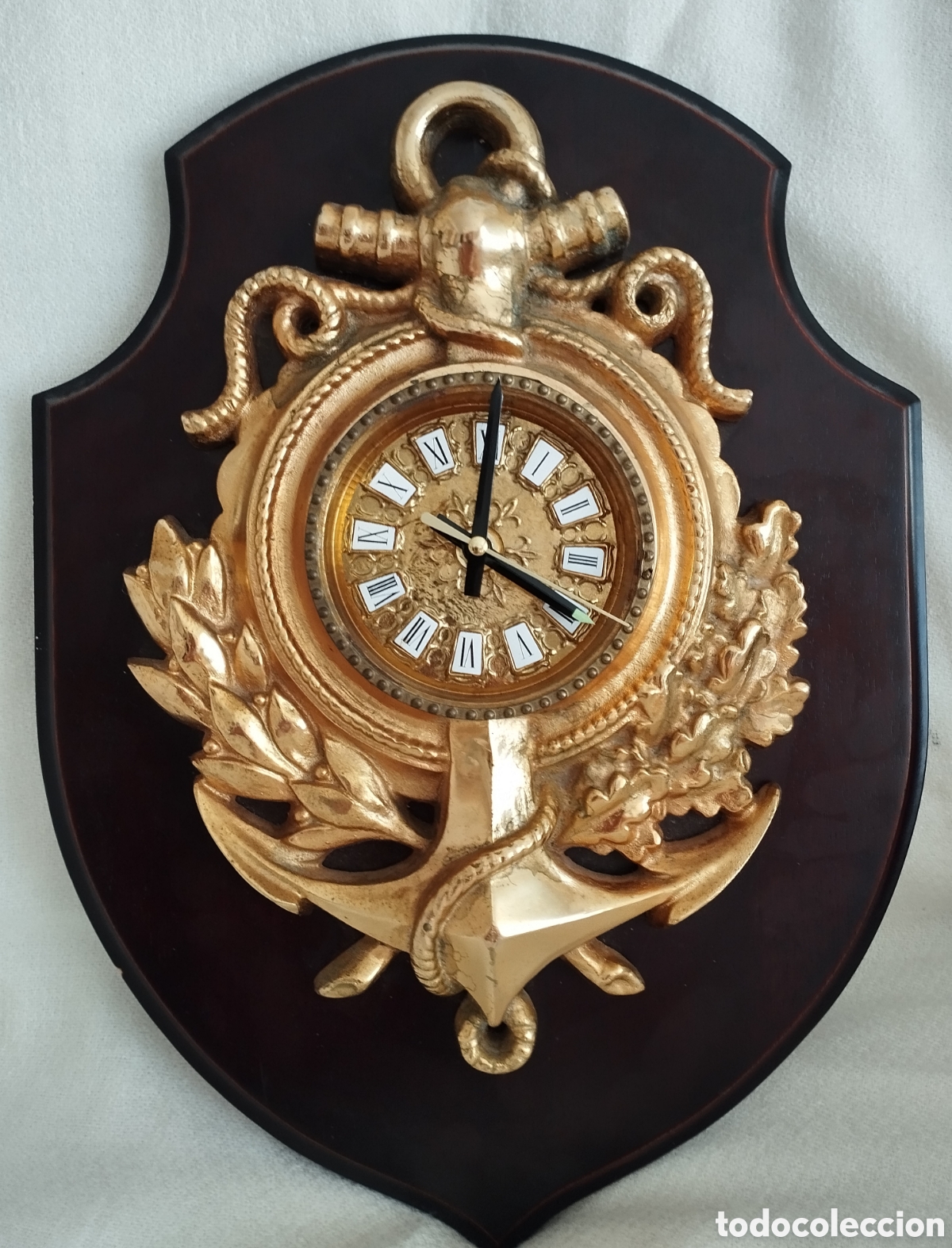 Coleccionismo: Reloj de Pared Bronce Naval - Foto 1