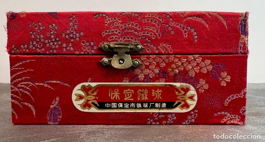Coleccionismo: Bolas Chinas de Boading Doradas - Foto 5