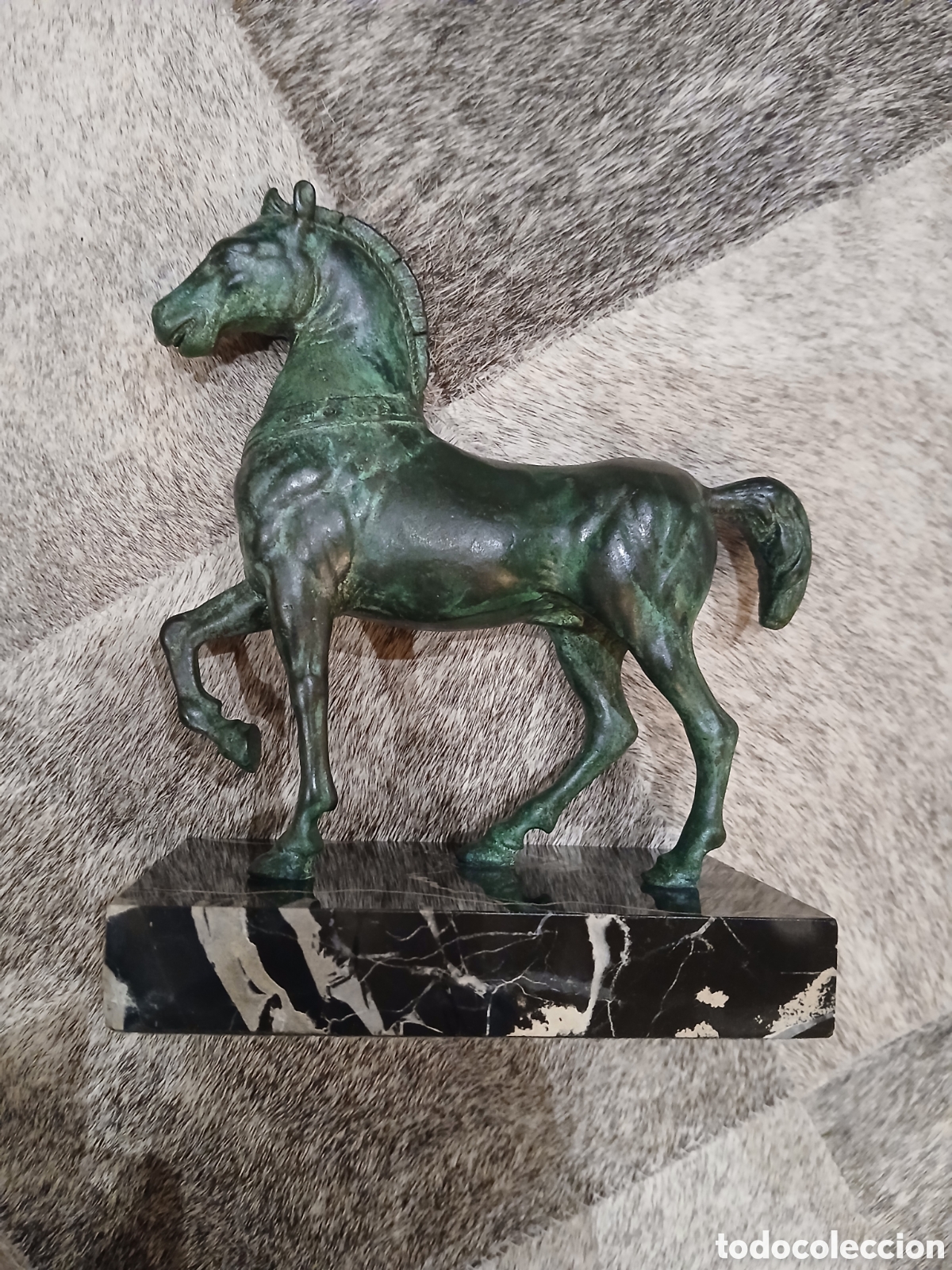 Coleccionismo: Caballo vizantino en bronce patinado