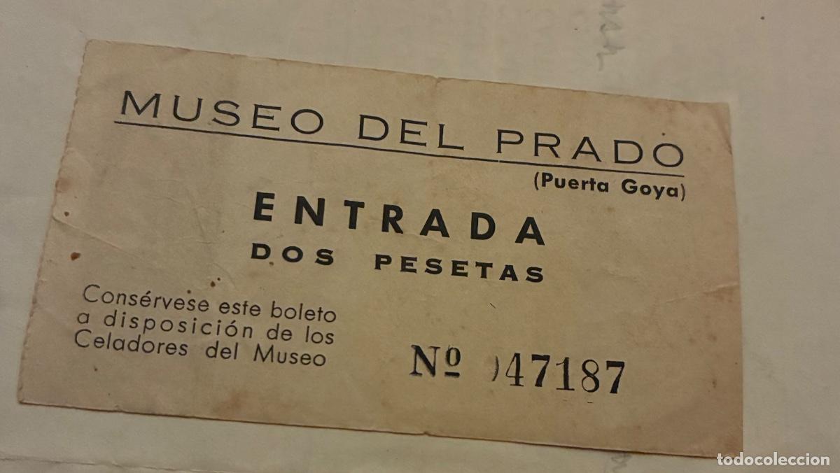 Coleccionismo: Entrada al museo Del Prado a&ntilde;o 1950 - Foto 1