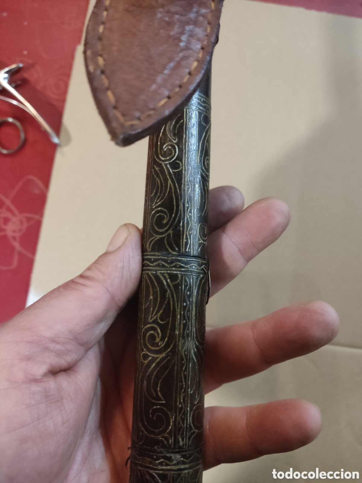 Coleccionismo: Fusta para caballo madera y metal - Foto 7