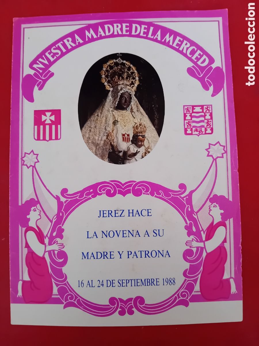 Coleccionismo: se&ntilde;ora de la merced patrona jerez NOVENA A&Ntilde;O 1988