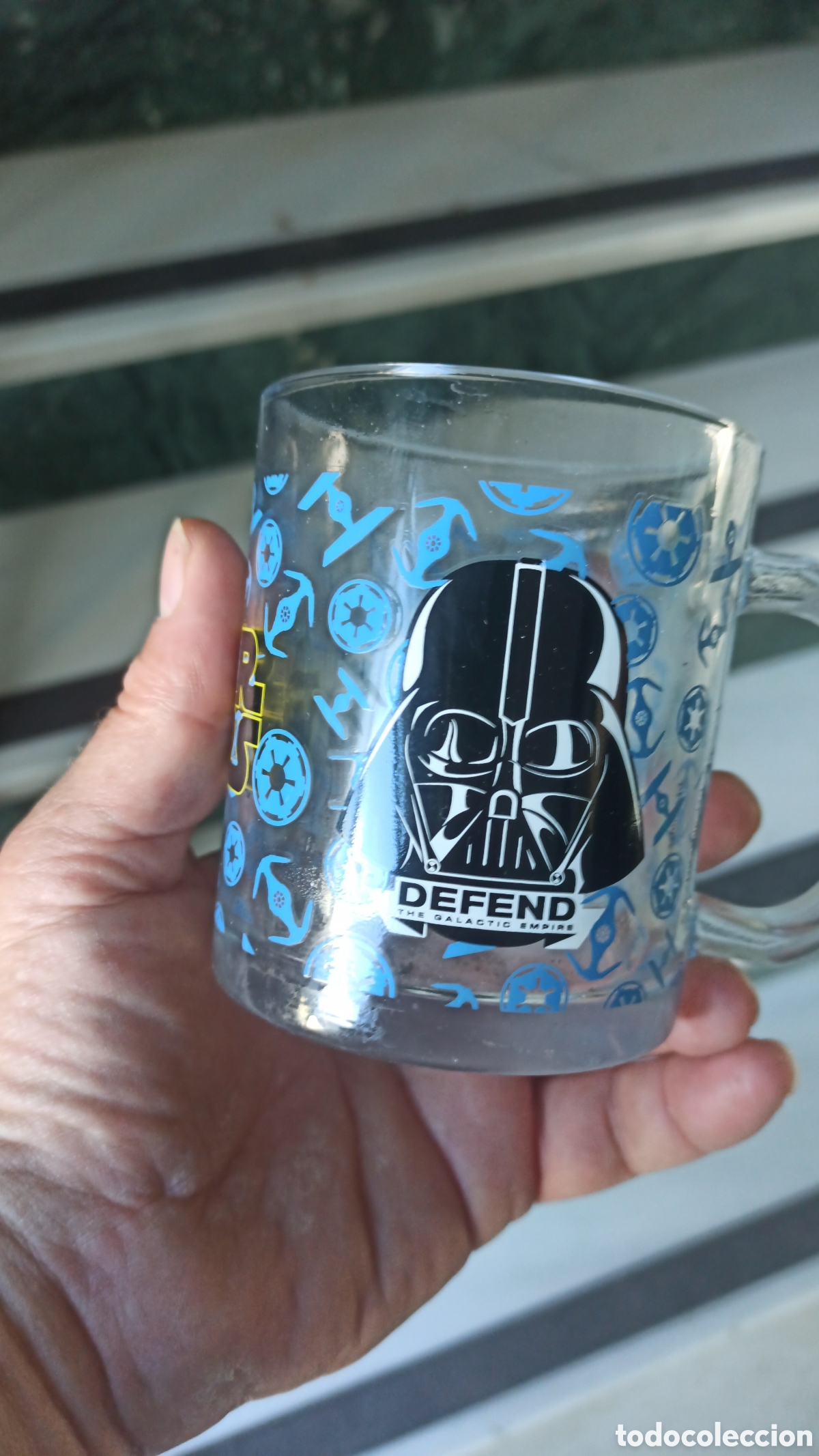 Collezionismo: Taza de cristal de Star Wars de Disney,Darth Vader.La guerra de las galaxias,Stormtrooper Lucas film